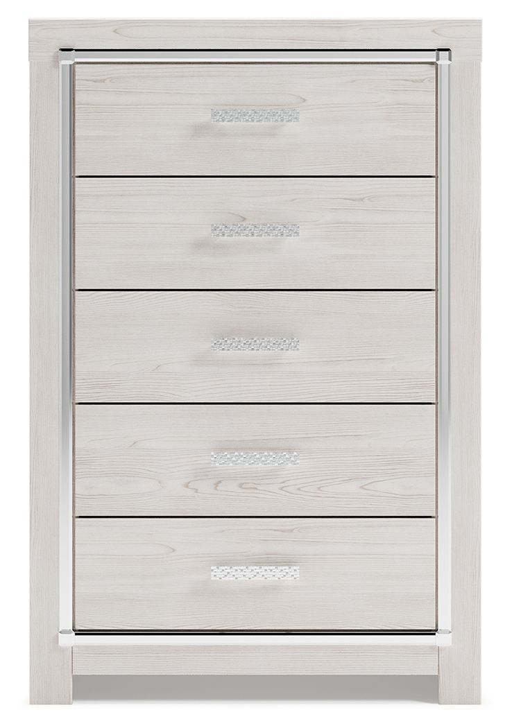 Altyra - Five Drawer Chest - White