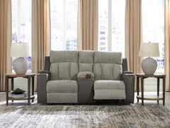 Furniture City Laplace - Ashley Furniture - WhipLash Power Reclining Loveseat with Console - PWR REC Loveseat/CON/ADJ HDRST - PC6320418