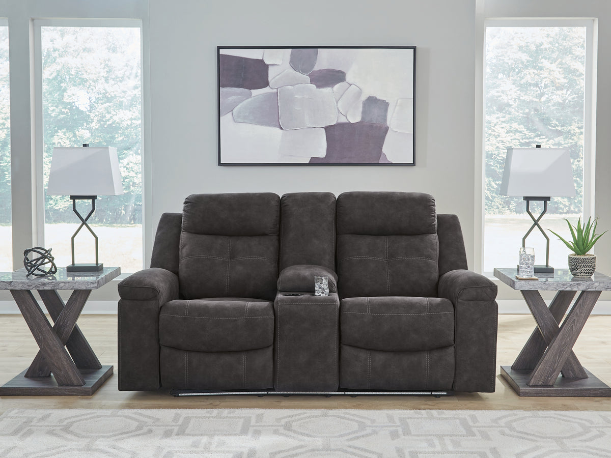 Furniture City Laplace - Ashley Furniture - Brysonview Reclining Loveseat with Console - DBL Rec Loveseat w/Console - 6360594