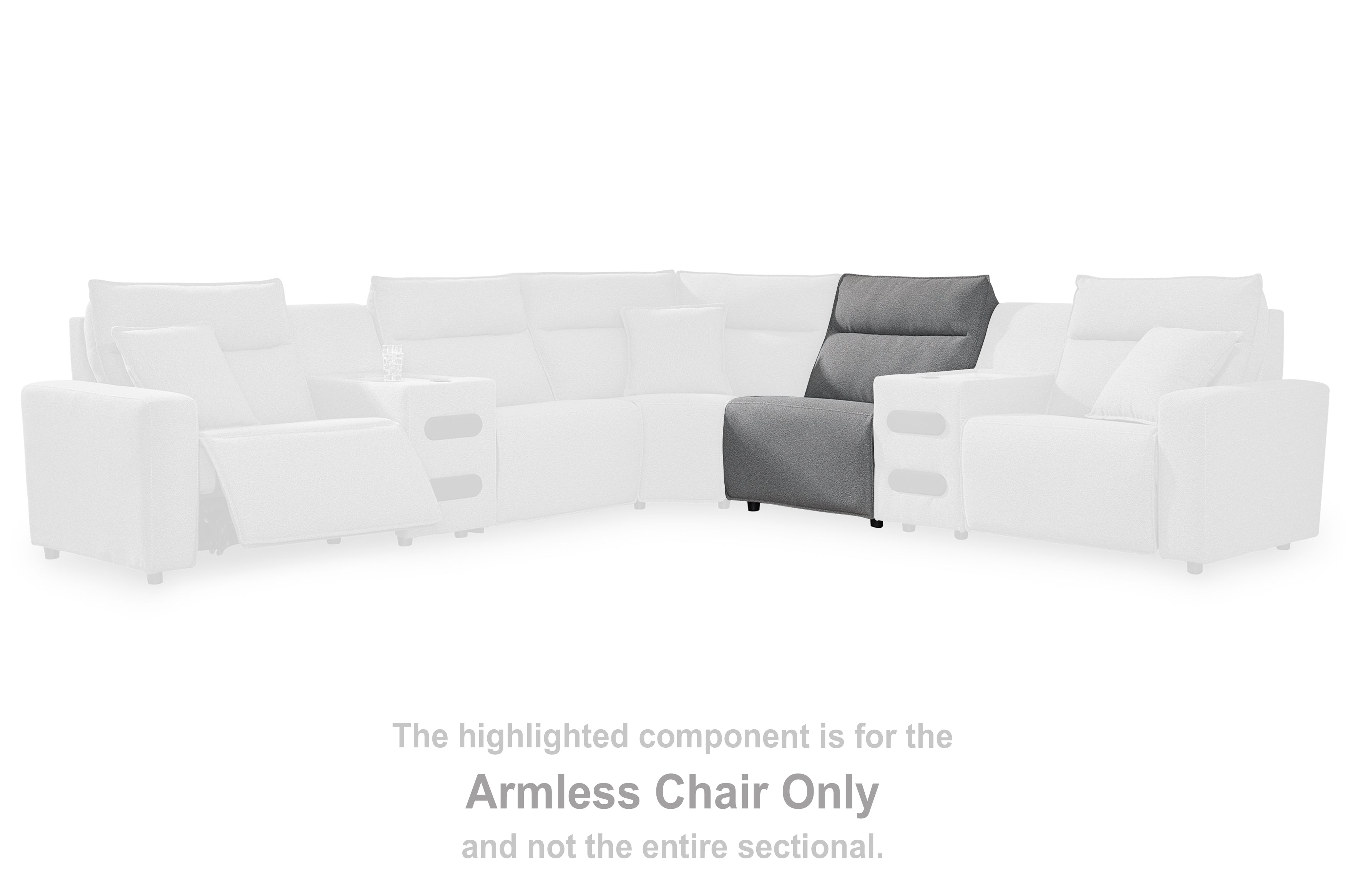 Furniture City Laplace - Ashley Furniture - ModMax II Sectionals - Armless Chair - 6590646