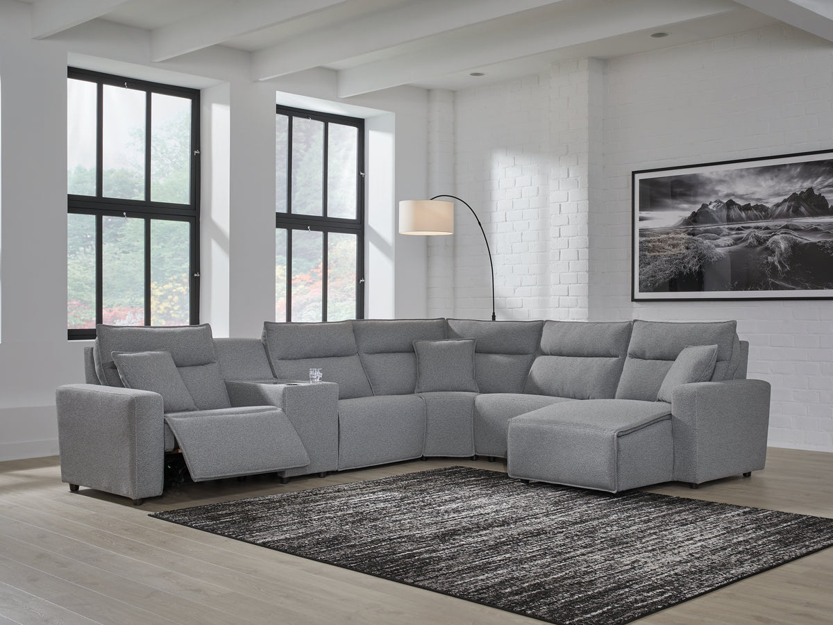 Furniture City Laplace - Ashley Furniture - ModMax II 6-Piece Power Reclining Sectional with Chaise - 6-Piece Power Reclining Sectional with Chaise - 65906S6