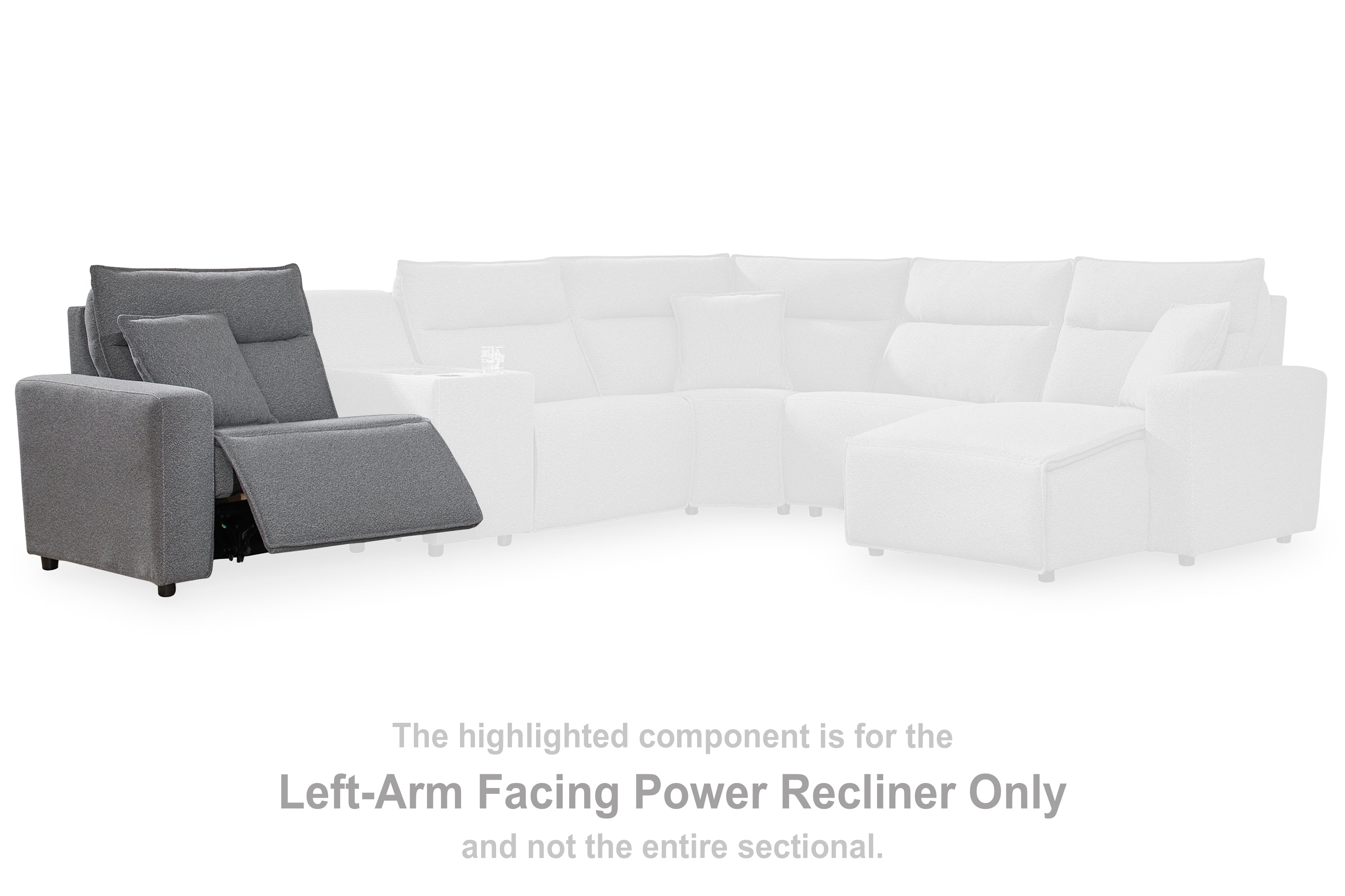Furniture City Laplace - Ashley Furniture - ModMax II Sectionals - LAF Zero Wall Power Recliner - 6590658