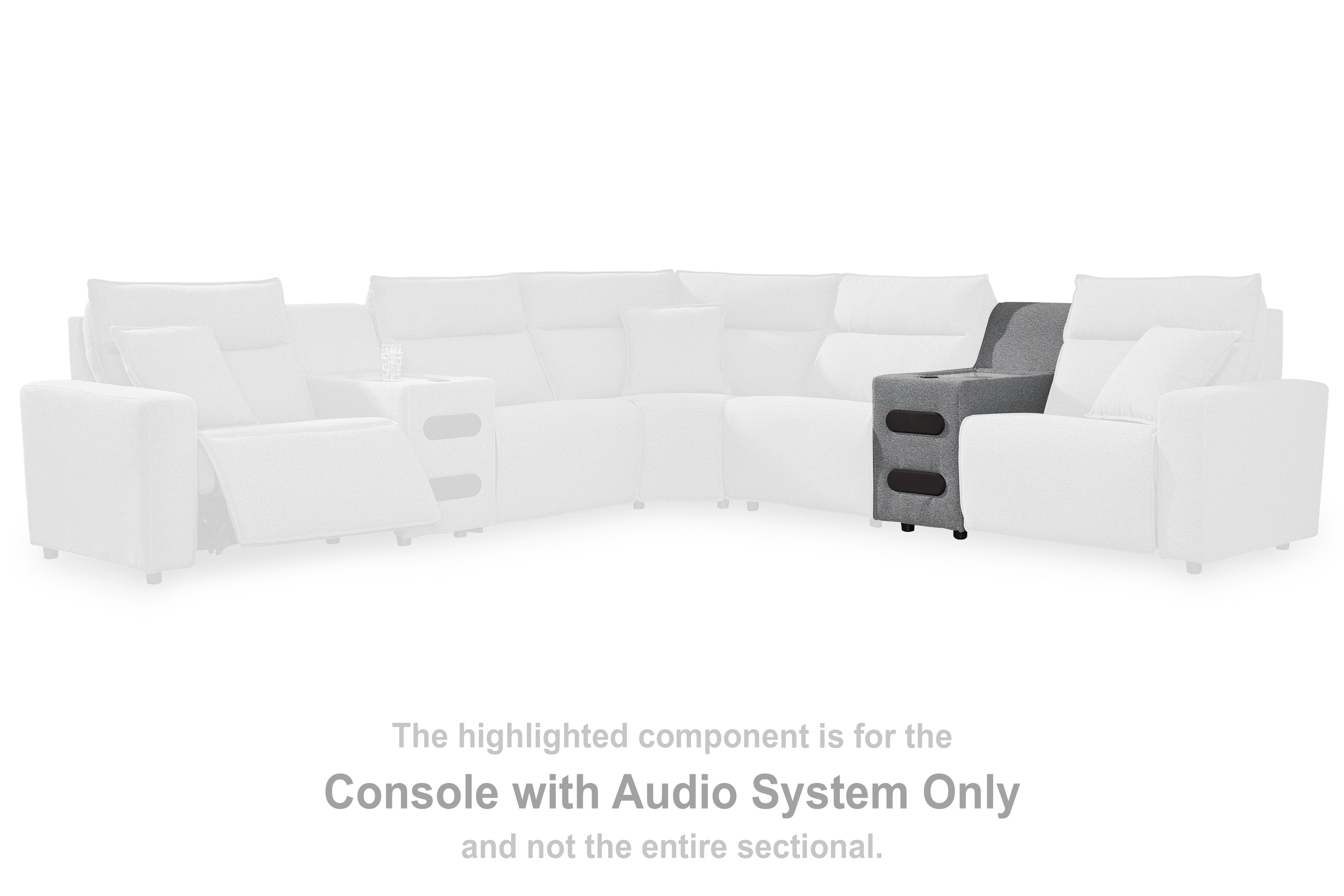 Furniture City Laplace - Ashley Furniture - ModMax II Sectionals - Console with Audio System - 6590660