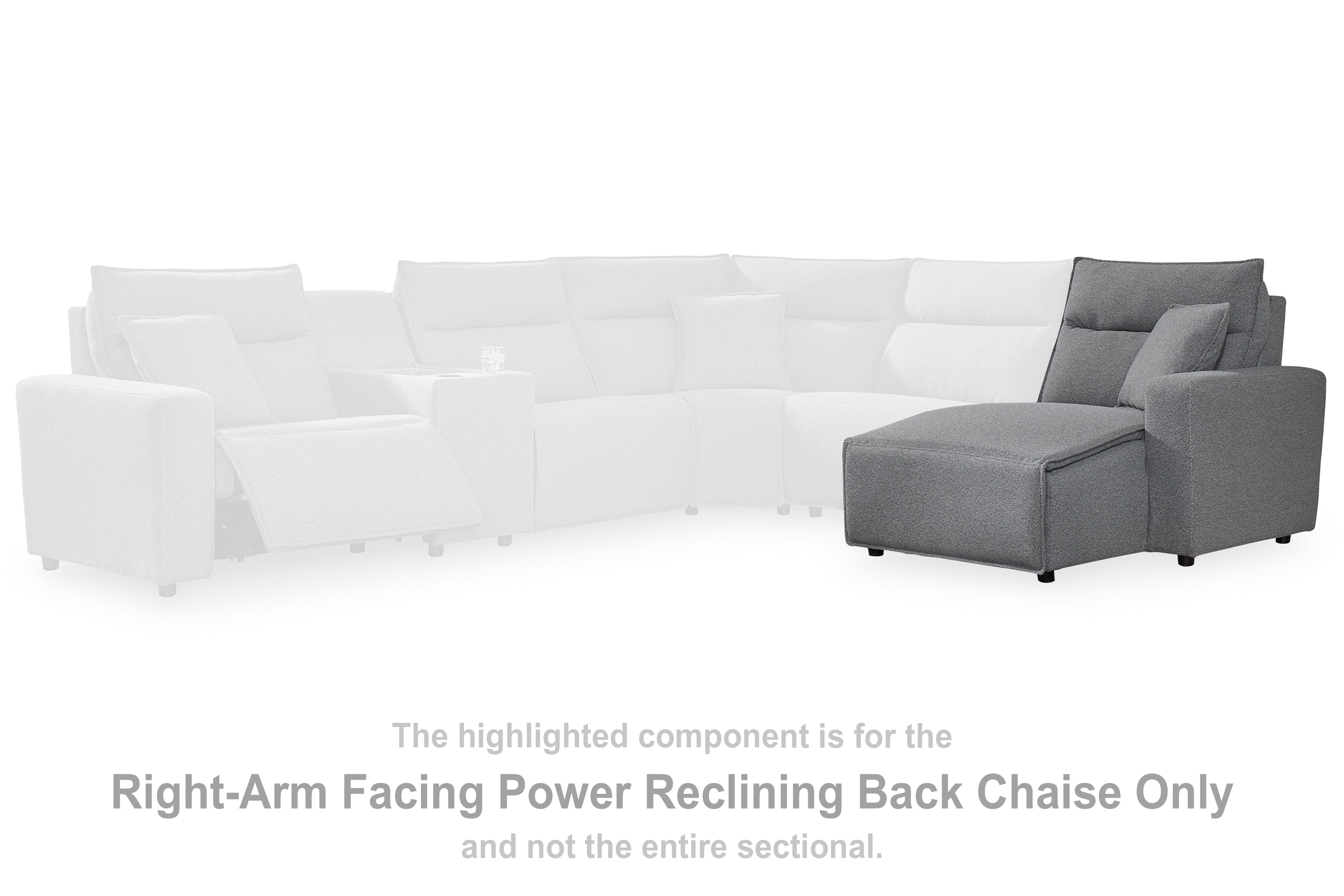 Furniture City Laplace - Ashley Furniture - ModMax II Sectionals - RAF Press Back Power Chaise - 6590697