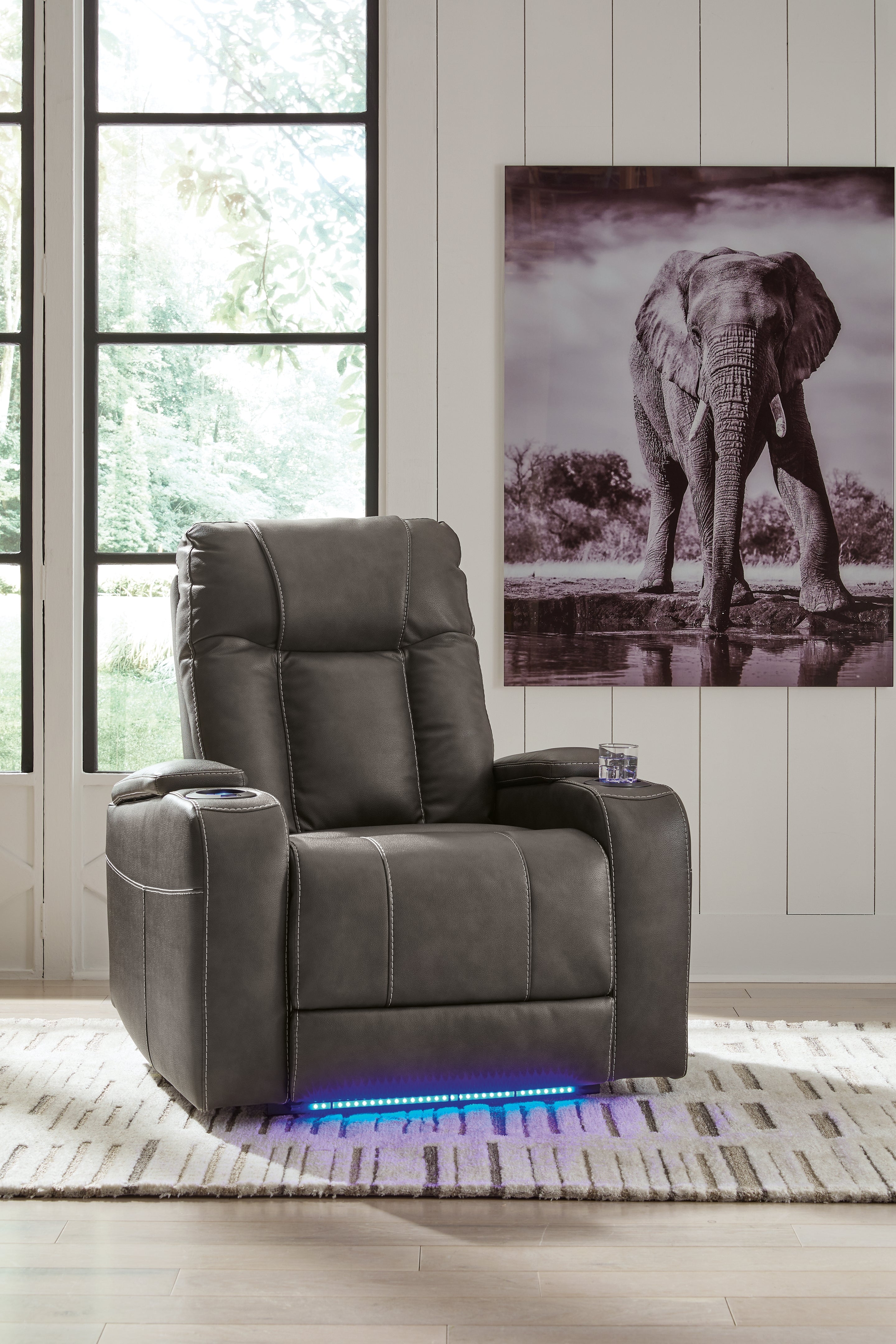 Furniture City Laplace - Ashley Furniture - Feazada Power Recliner - PWR Recliner/ADJ Headrest - 6620513