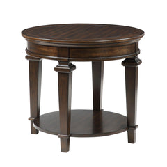 Tobias - Round End Table - Espresso