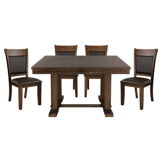 Wieland - 5 Piece Set (Table & 4 Side Chairs) - Brown