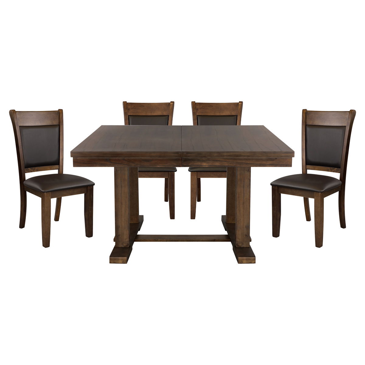 Wieland - 5 Piece Set (Table & 4 Side Chairs) - Brown