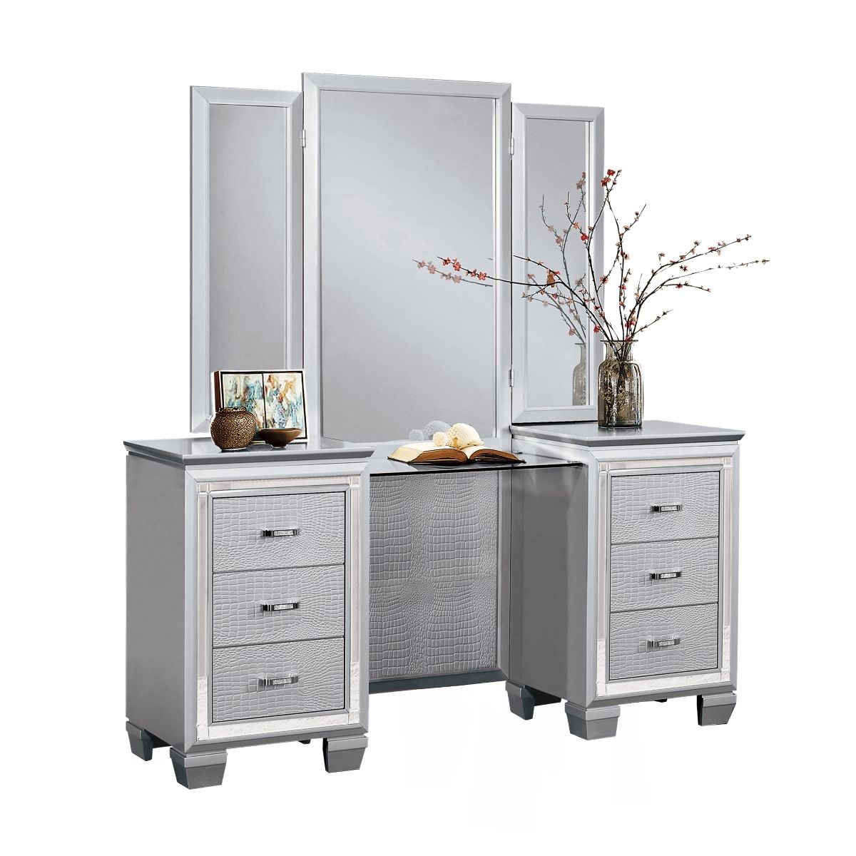 Allura - Vanity Dresser With Mirror