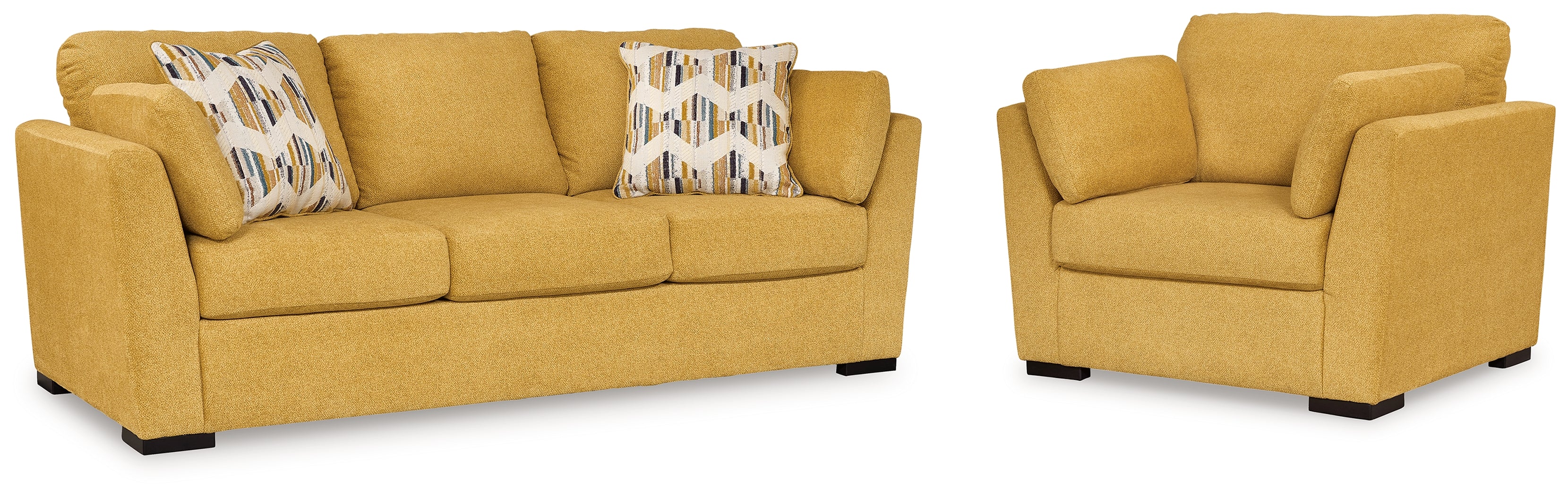 Furniture City Laplace - Ashley Furniture - Keerwick Sofa and Oversized Chair - Sofa and Oversized Chair / Sunflower - 67506U4