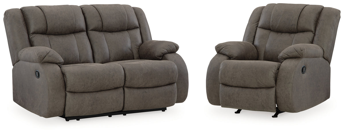 Furniture City Laplace - Ashley Furniture - First Base Reclining Loveseat and Recliner - Reclining Loveseat and Recliner - 68804U4