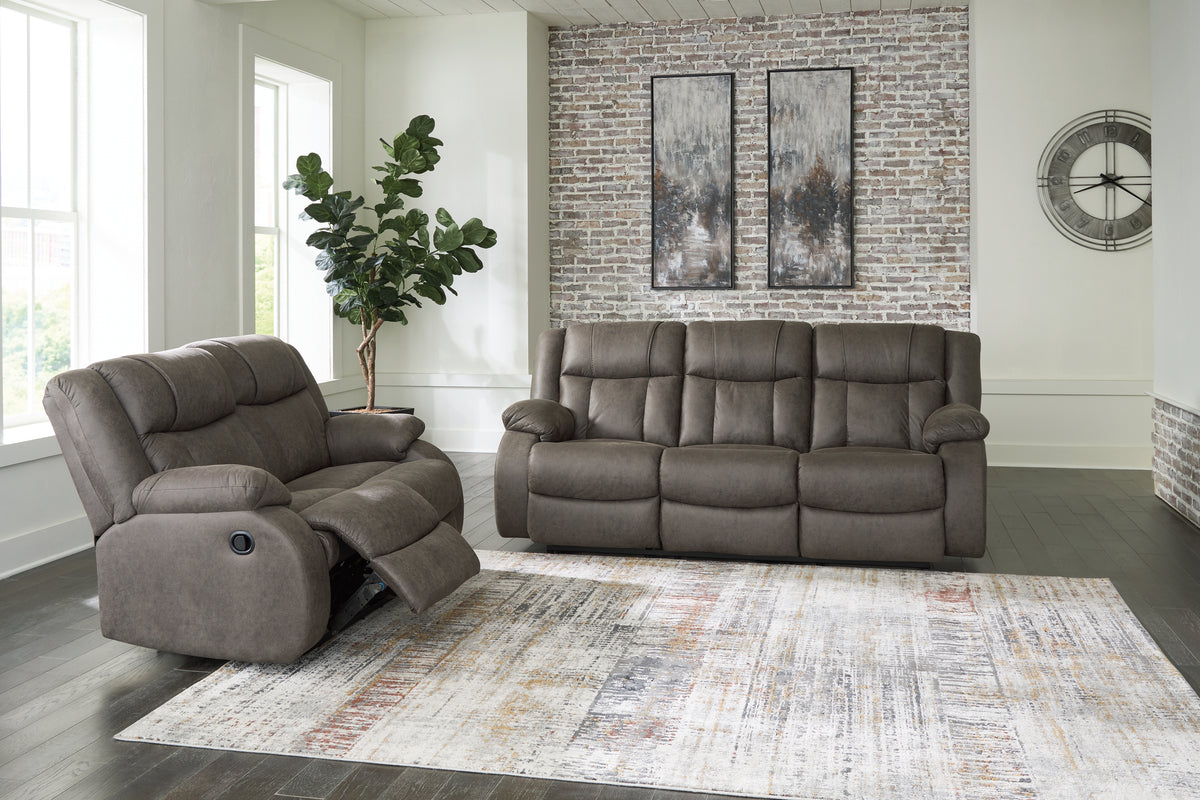 Furniture City Laplace - Ashley Furniture - First Base Reclining Sofa and Loveseat - Reclining Sofa and Loveseat - 68804U1
