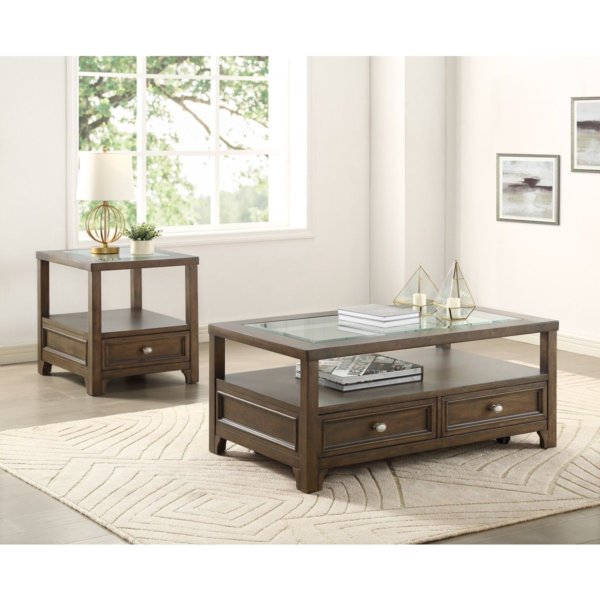 Auburn - End Table - Brown