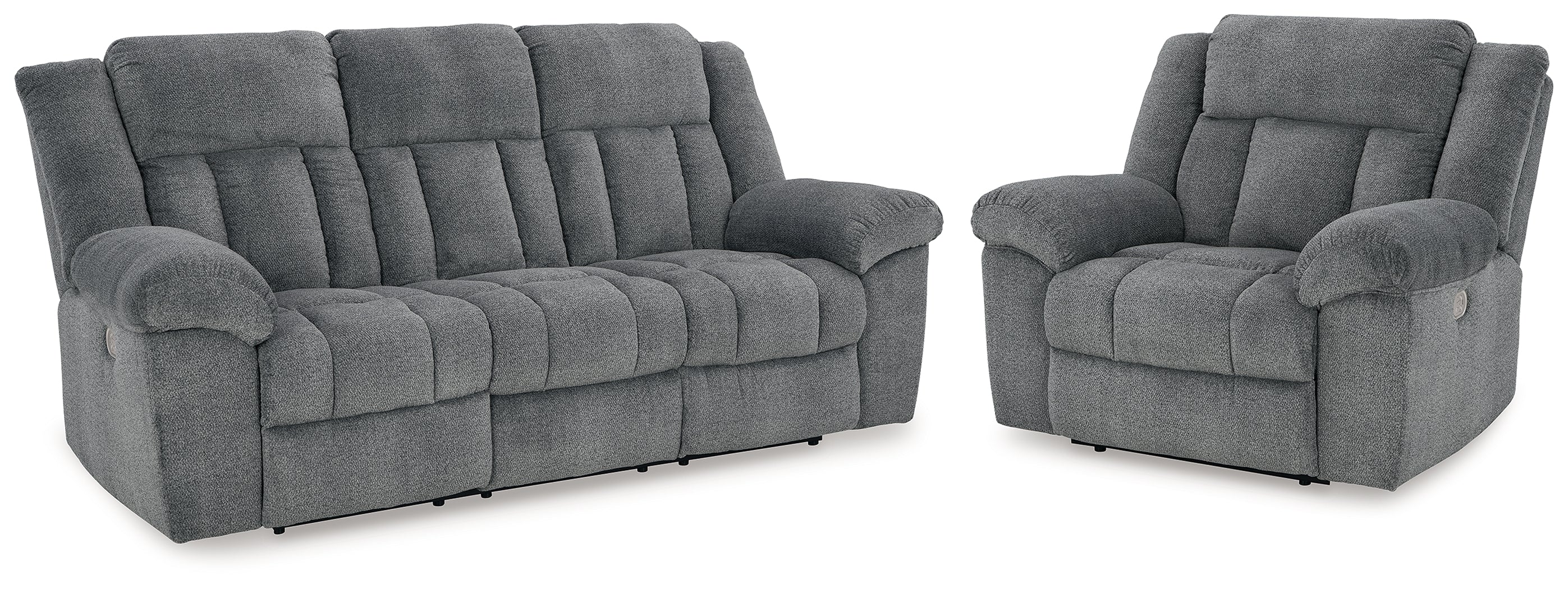 Furniture City Laplace - Ashley Furniture - Tip-Off Power Reclining Sofa and Recliner - Power Reclining Sofa and Recliner - 69304U3