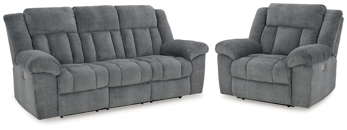 Furniture City Laplace - Ashley Furniture - Tip-Off Power Reclining Sofa and Recliner - Power Reclining Sofa and Recliner - 69304U3