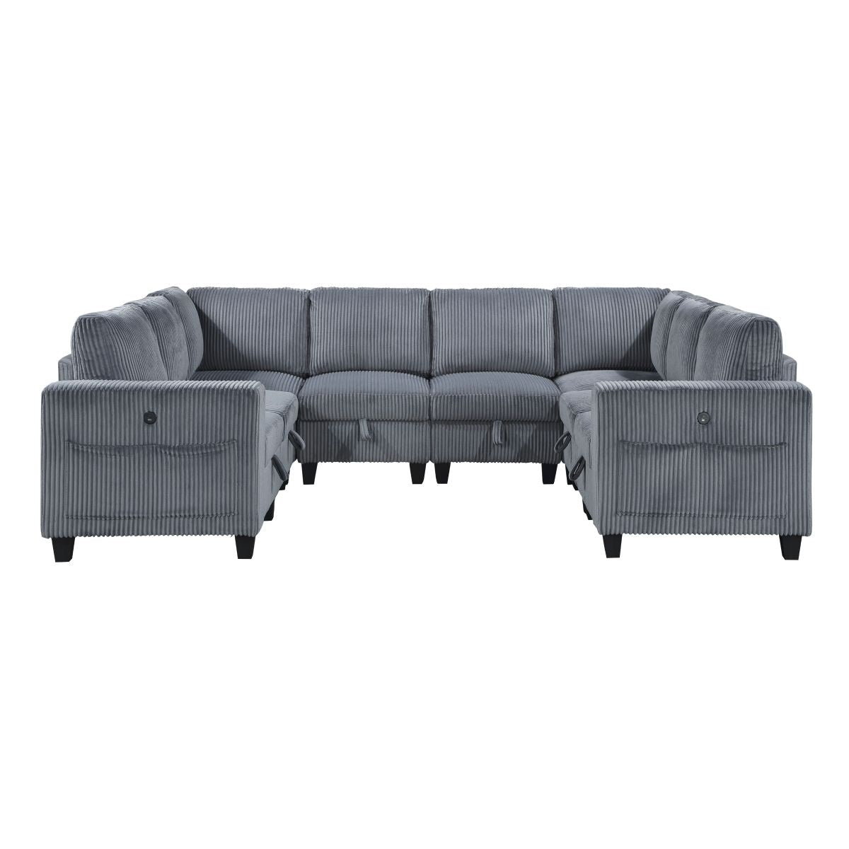 Walterboro - Sectional With Storage, Storage Pouches And Charging Ports