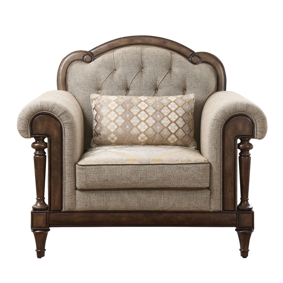 Heath Court - Chair - Dark Brown / Gray