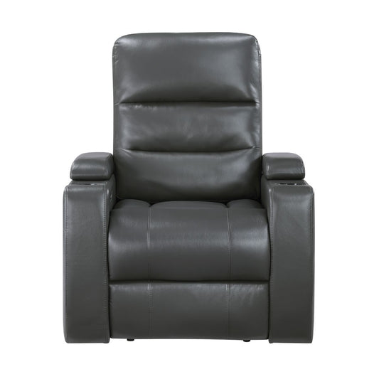 Rose Hill - Power Reclining Chair With Power Headrest - Gray