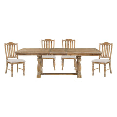 Weatherford - 5 Piece Set (Table & 4 Side Chairs) - Natural / Gray