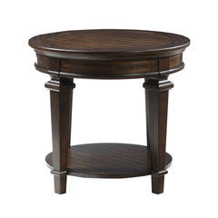 Tobias - Round End Table - Espresso
