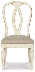 Realyn - Dining UPH Side Chair (Set of 2) - Ribbonback - Chipped White