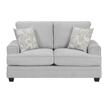 Sarah - Loveseat - Pearl Silver