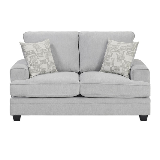 Sarah - Loveseat - Pearl Silver