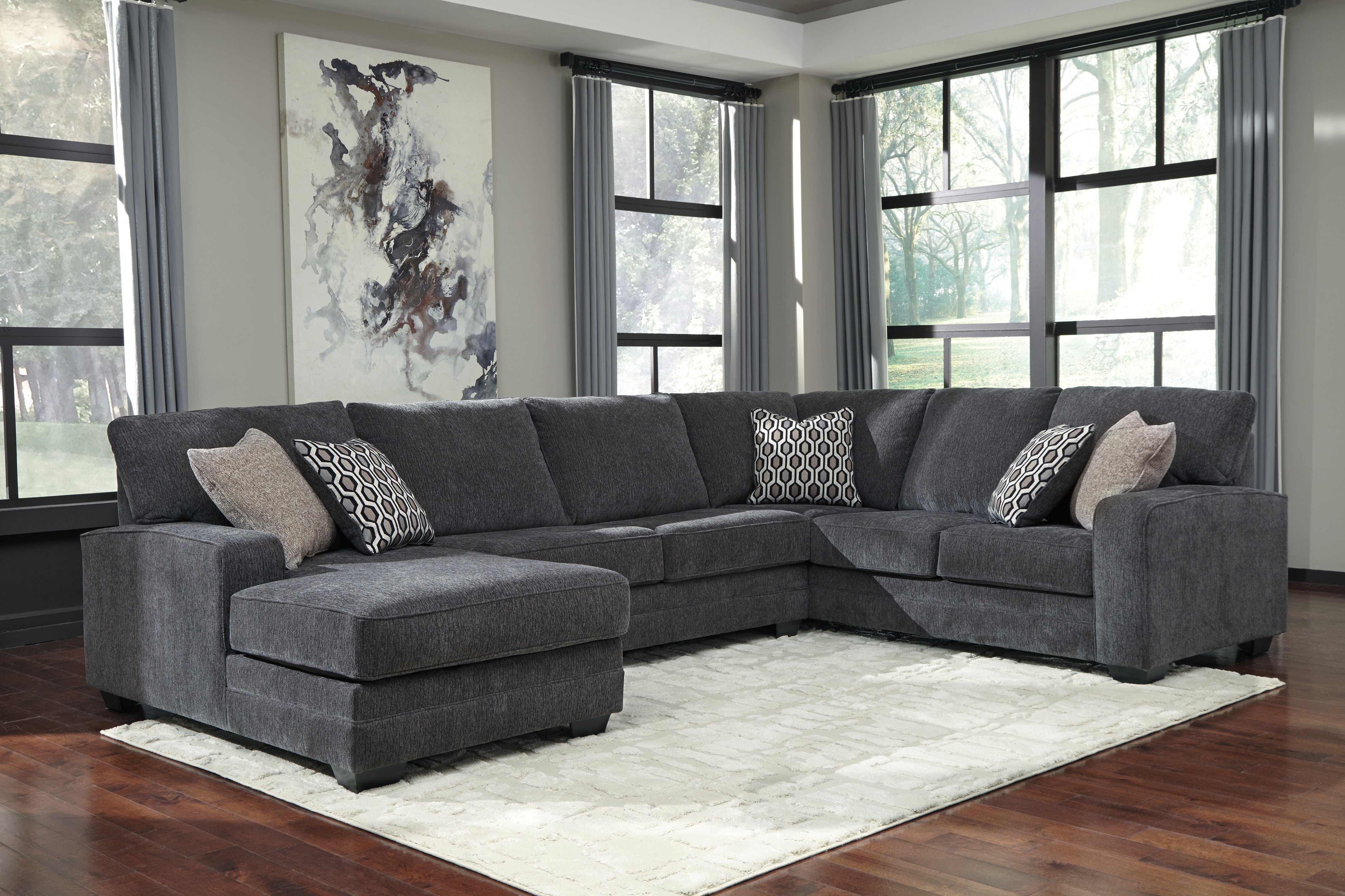 Furniture City Laplace - Ashley Furniture - Tracling Sectionals - RAF 3-Piece Sectional with Chaise - 72600S1
