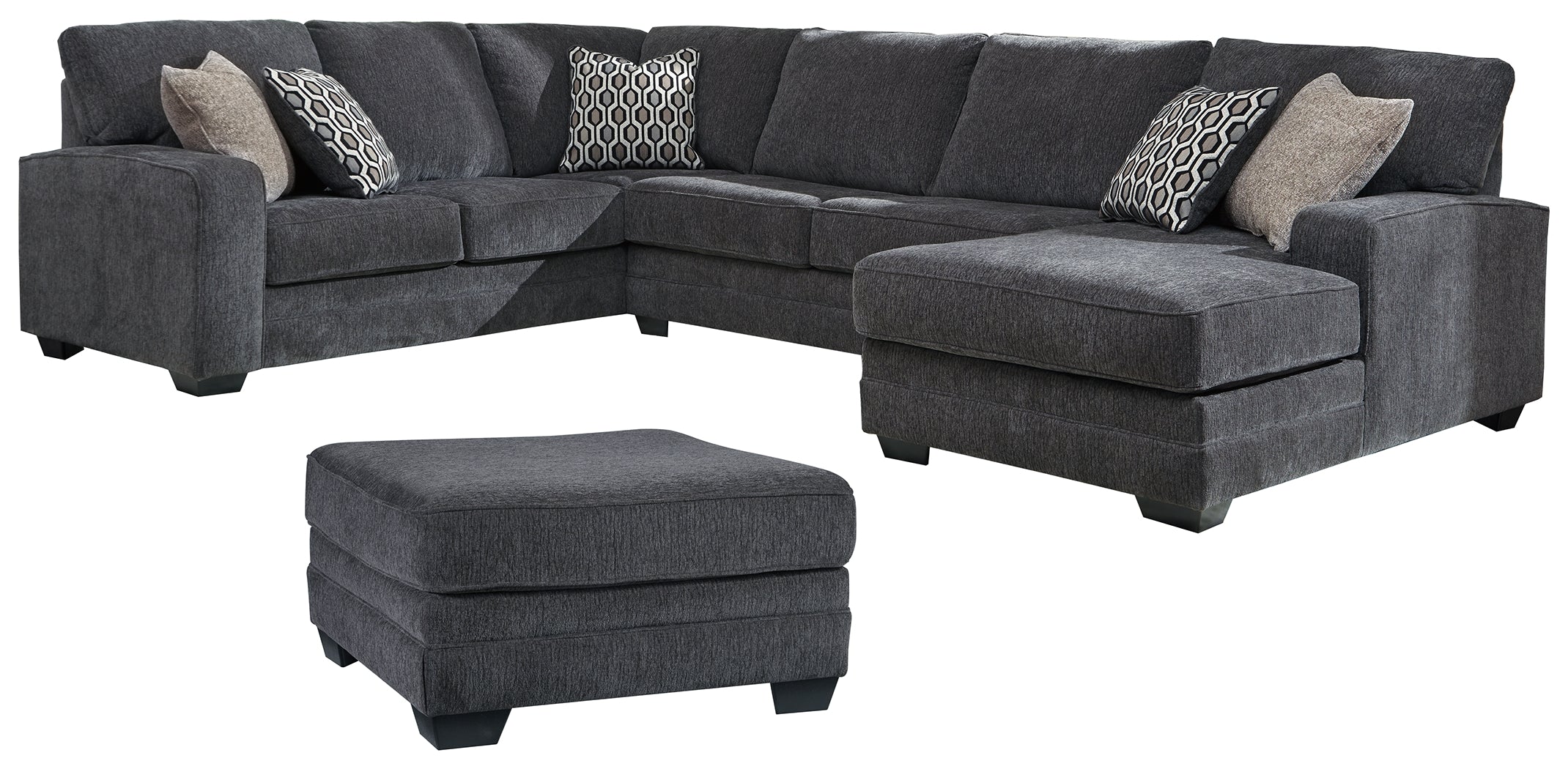 Furniture City Laplace - Ashley Furniture - Tracling 3-Piece Sectional with Ottoman - 3-Piece Sectional with Ottoman - 72600U1