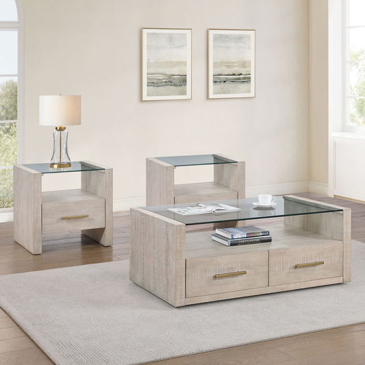 Garland - 3 Piece Table Set, Glass Top