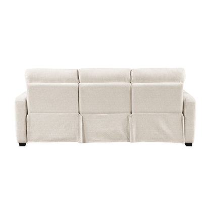 Vera - Power Double Reclining Sofa With USB Charging Ports - Beige