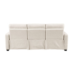 Vera - Power Double Reclining Sofa With USB Charging Ports - Beige