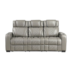 Apex - Power Double Reclining Sofa With Center Drop-Down Cup Holders, Power Headrests, Storage Arms With Cup Holders, Reading Lights, Wireless Charger, Air Massage And Heat, LED Lighting And Charging Ports