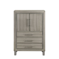 Lennox - Door Chest With Shoe Storage & LED Light - Gray