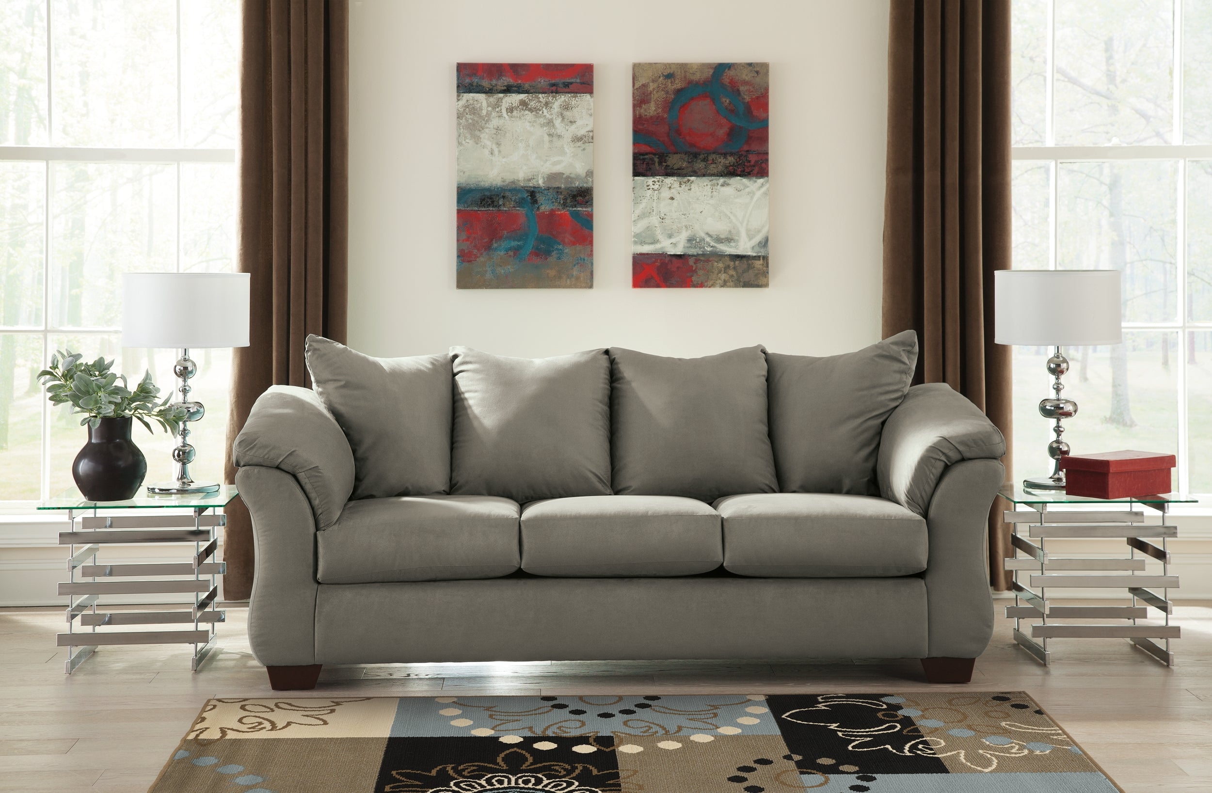 Furniture City Laplace - Ashley Furniture - DarcyLiving Room - Sofa / Cobblestone - 7500538