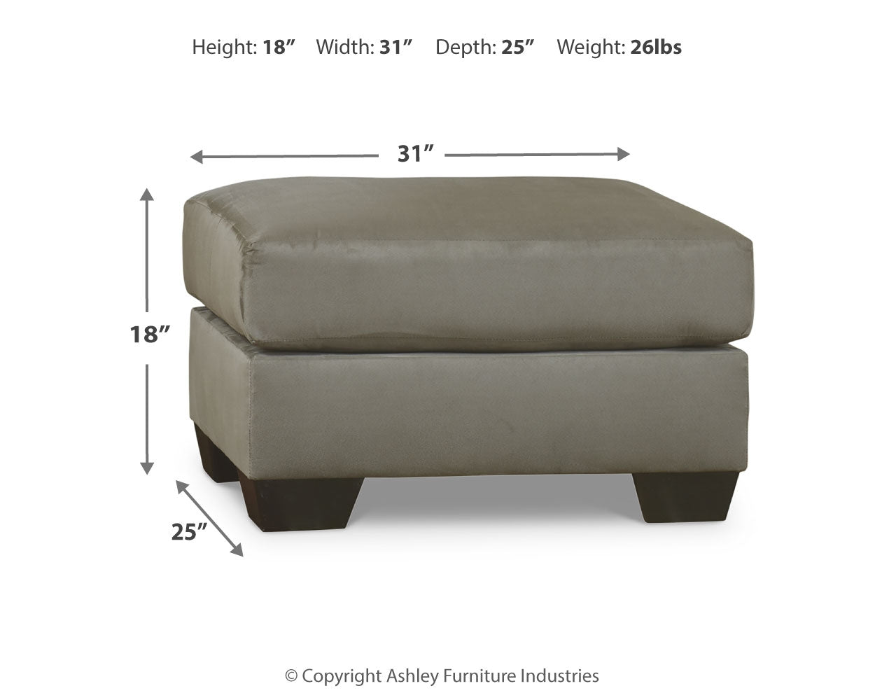 Furniture City Laplace - Ashley Furniture - DarcyLiving Room - Chair / Cobblestone - 7500514