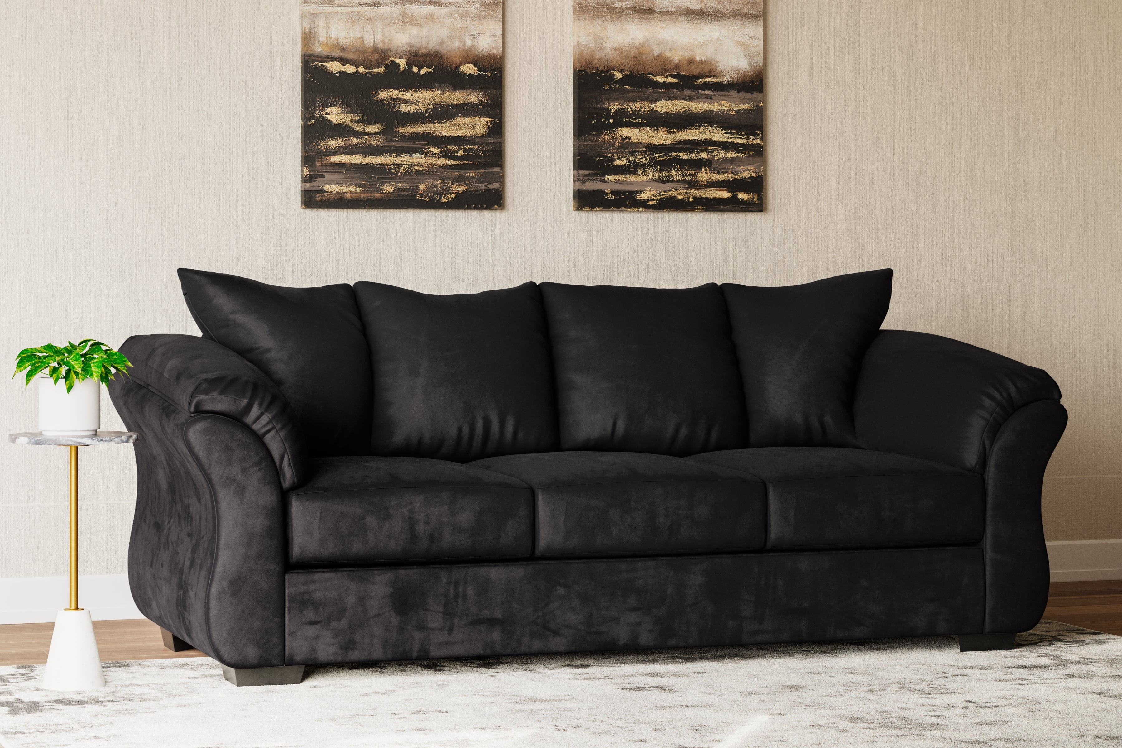 Furniture City Laplace - Ashley Furniture - DarcyLiving Room - Sofa / Black - 7500838