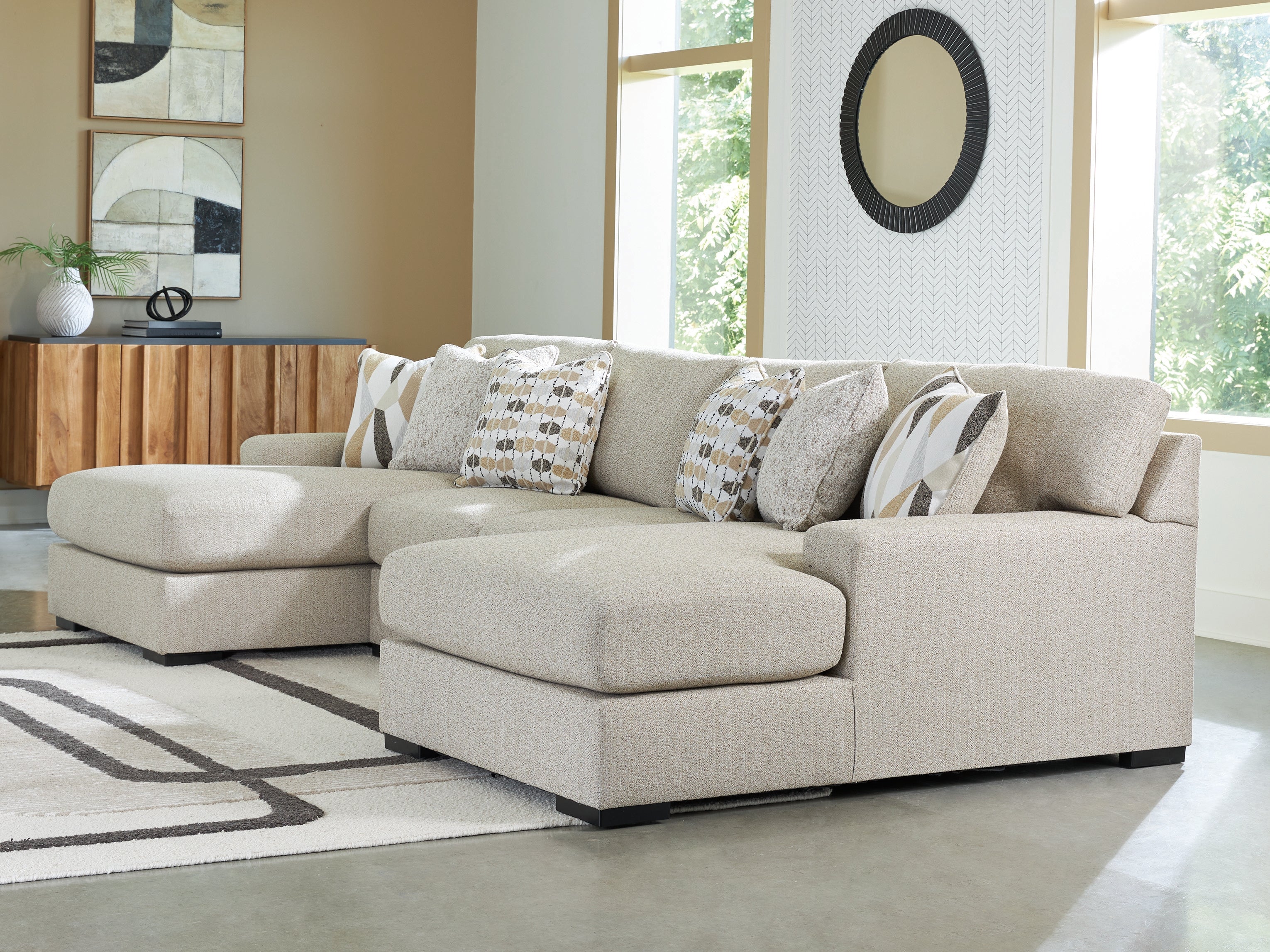 Furniture City Laplace - Ashley Furniture - Laurelgrove Sectionals - RAF 3-Piece Double Chaise Sectional - 75105S7