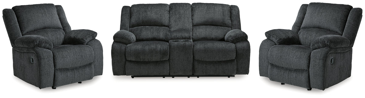 Furniture City Laplace - Ashley Furniture - Draycoll Reclining Loveseat and 2 Recliners - Reclining Loveseat and 2 Recliners - 76504U10