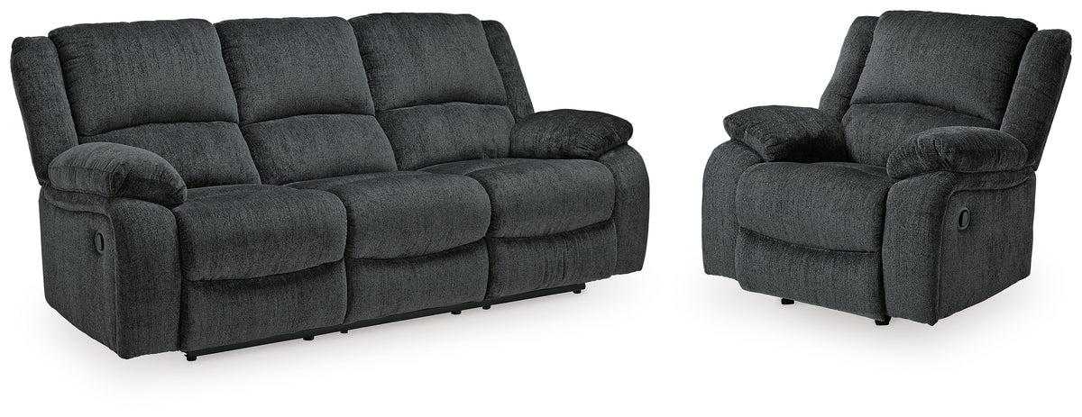 Furniture City Laplace - Ashley Furniture - Draycoll Reclining Sofa and Recliner - Reclining Sofa and Recliner - 76504U3