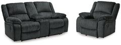 Furniture City Laplace - Ashley Furniture - Draycoll Reclining Loveseat with Console and Recliner - Reclining Loveseat with Console and Recliner - 76504U7