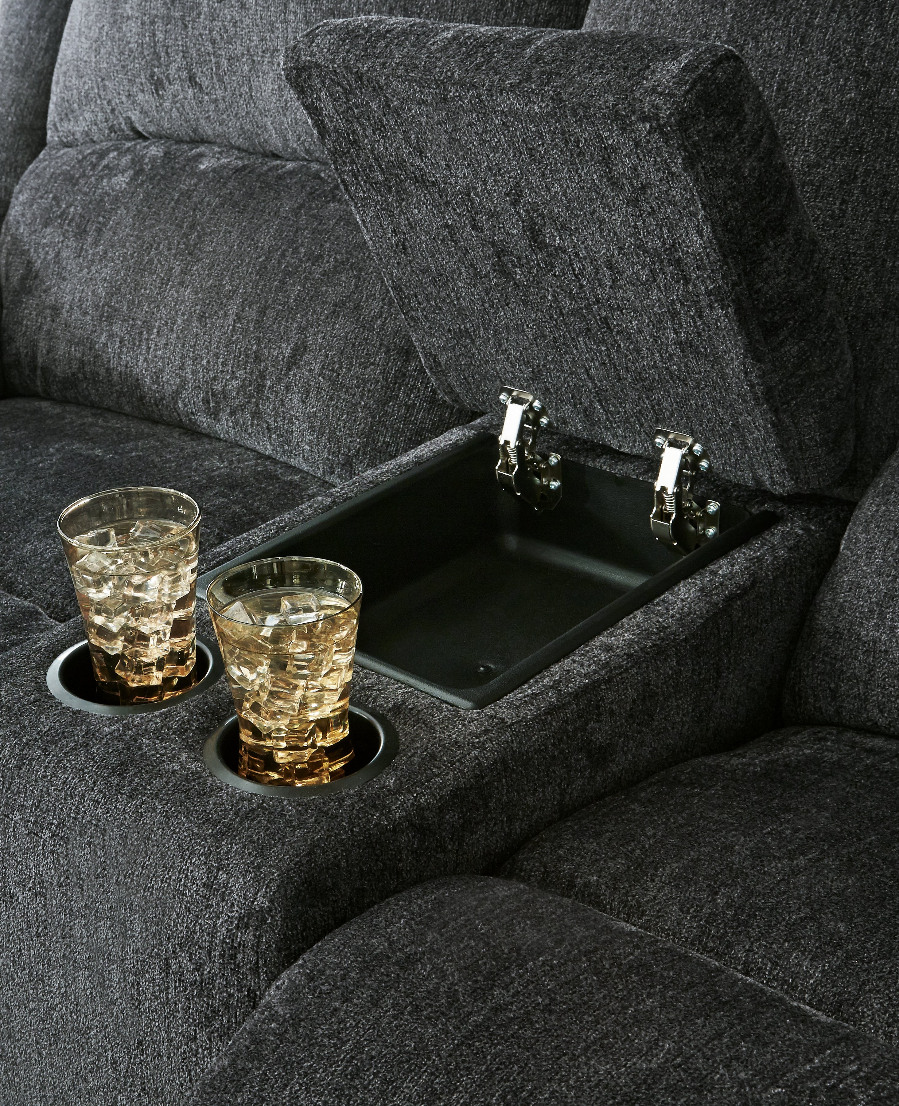 Furniture City Laplace - Ashley Furniture - DraycollLiving Room - DBL REC PWR Loveseat w/Console / Slate - 7650496