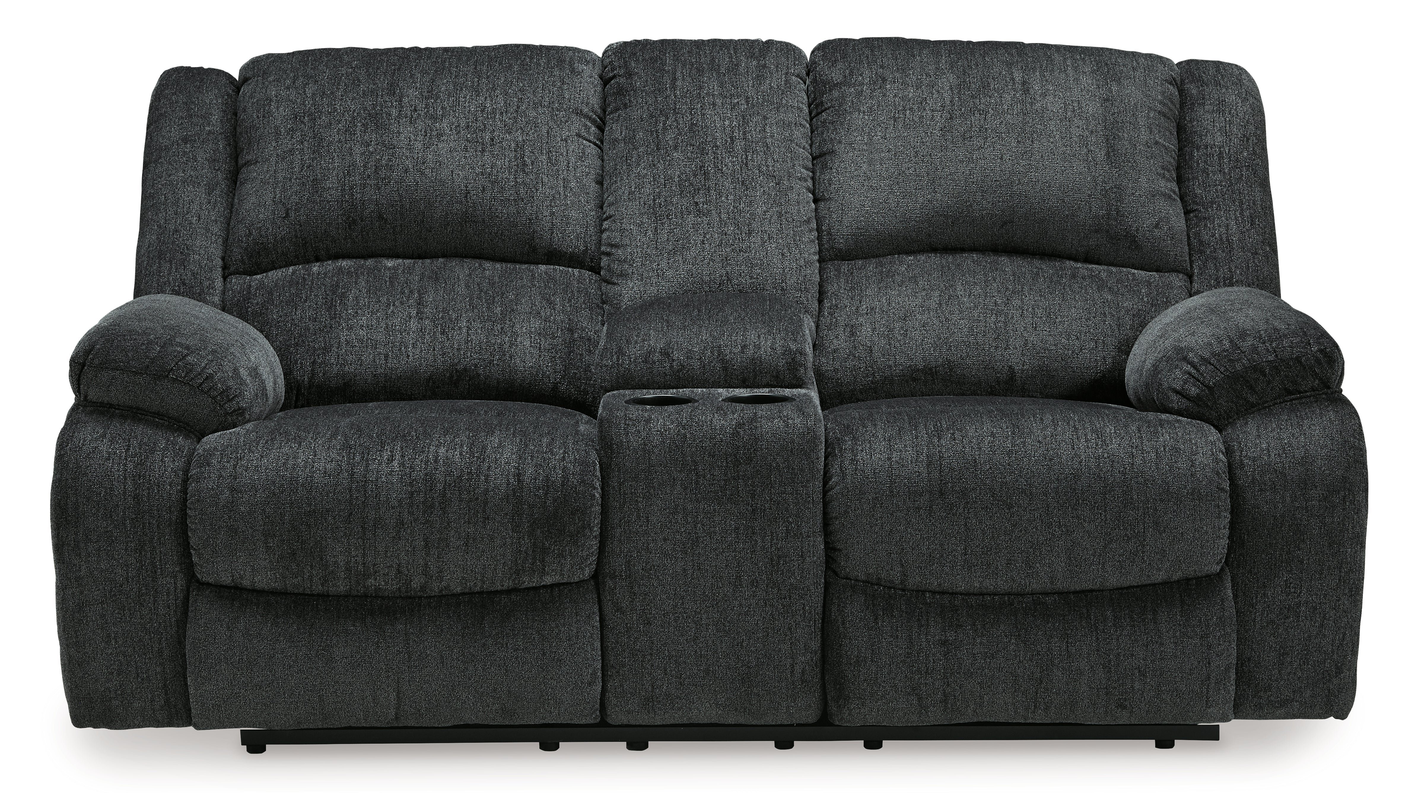 Furniture City Laplace - Ashley Furniture - DraycollLiving Room - DBL REC PWR Loveseat w/Console / Slate - 7650496