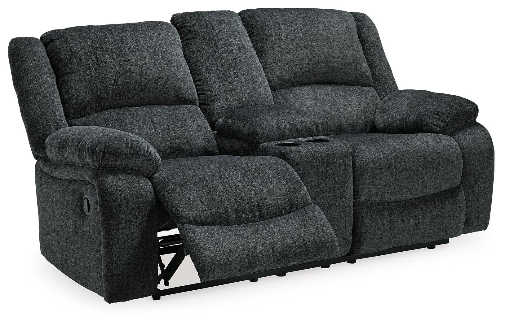 Furniture City Laplace - Ashley Furniture - DraycollLiving Room - DBL Rec Loveseat w/Console / Slate - 7650494