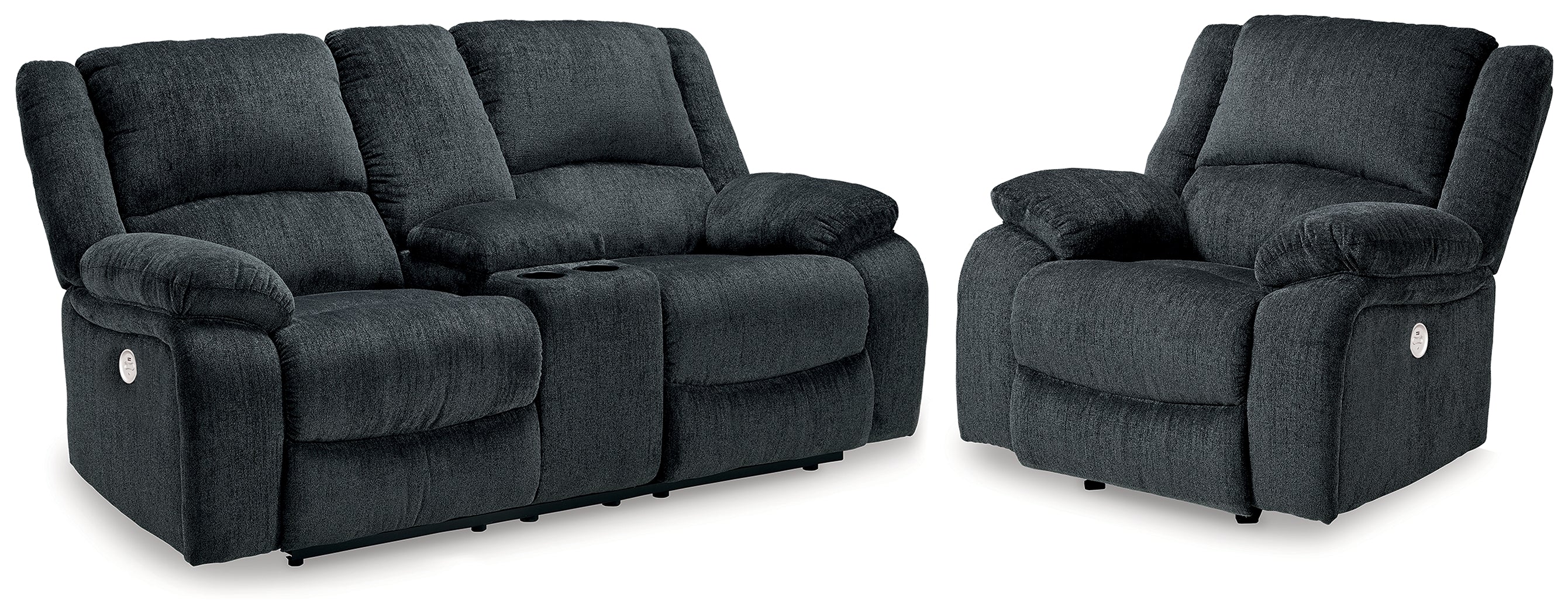 Furniture City Laplace - Ashley Furniture - Draycoll Power Reclining Loveseat and Power Recliner - Power Reclining Loveseat and Power Recliner - 76504U8