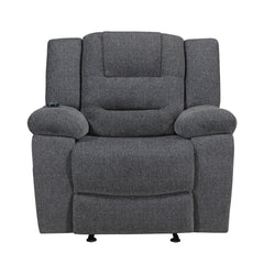 Redondo - Glider Recliner With Heat And Massage - Dark Gray