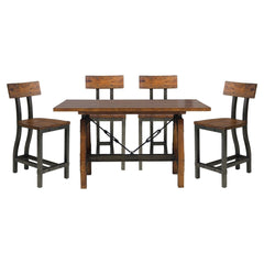 Holverson - 5 Piece Dining Room Set (Table & 4 Side Chairs) - Brown / Gray