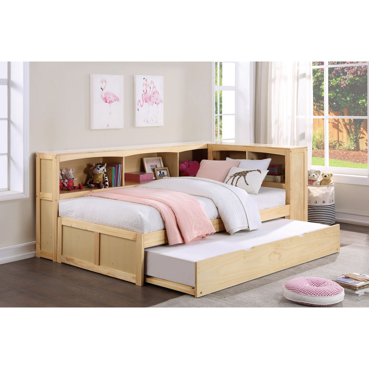 Bartly - Bookcase Corner Bed