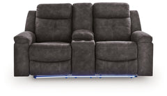 Brysonview - Double Reclining Loveseat With Console - Charcoal