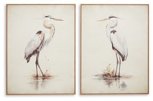 Aubinell - Wall Art Set (Set of 2) - Beige